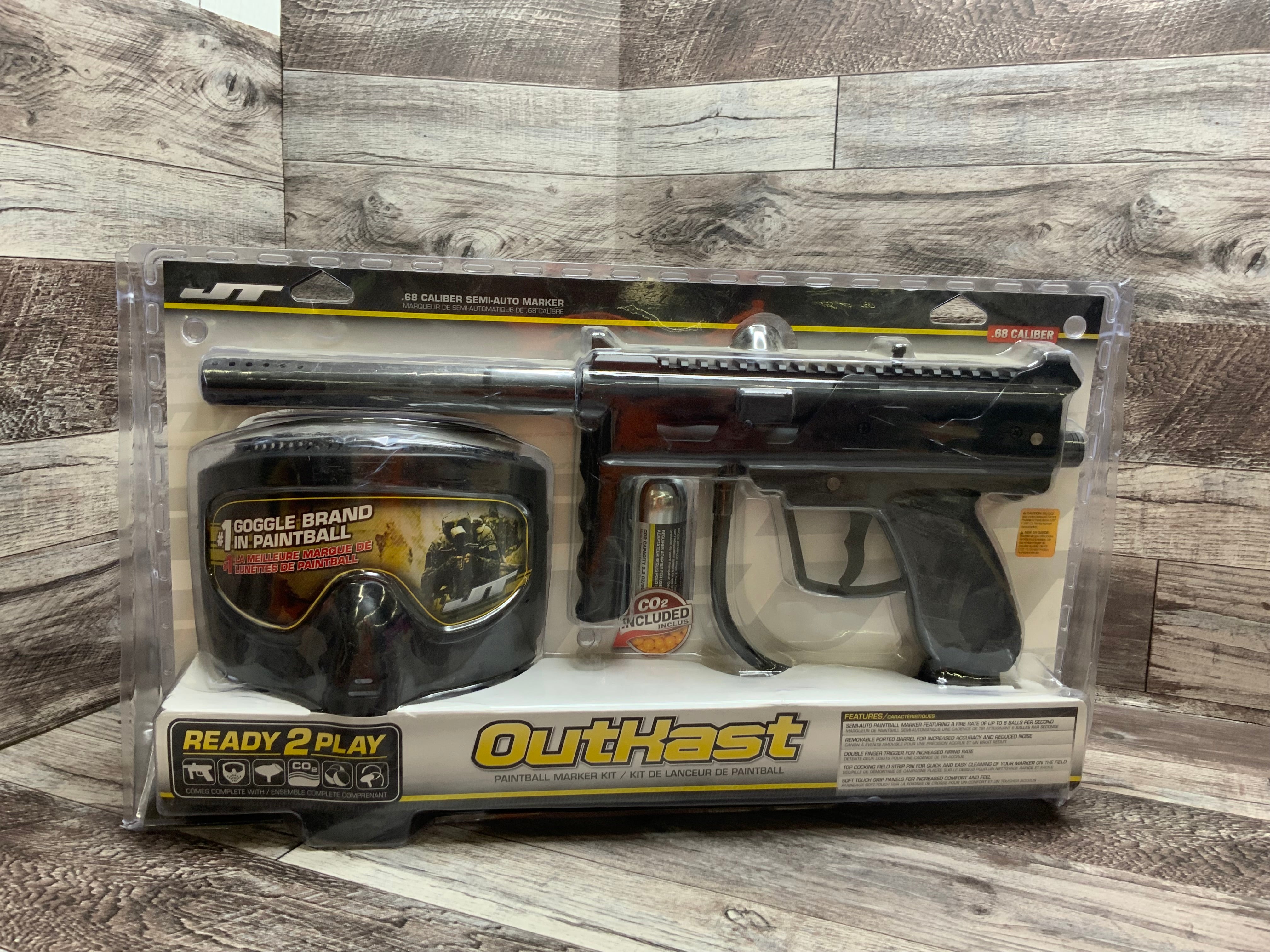 JT Outkast Paintball Gun RTP Ready to Play Kit With Marker,Mask,Paint,Tank Etc (8066860056814)